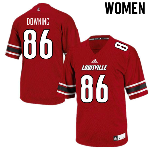 Women #86 Elijah Downing Louisville Cardinals College Football Jerseys Sale-Red - Click Image to Close